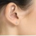 3mm .925 Sterling Silver Cubic Zirconia Earrings Low Profile 106211